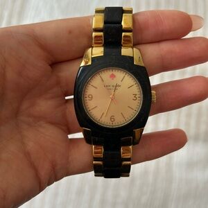 Kate Spade Dual Tone Black and Gold Watch